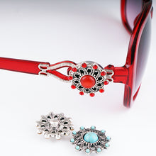 2017 New Fashion jewelry Sunglasses Women  Retro 18mm Snap Button Glasses S
