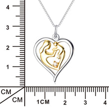 925 Sterling Silver Mother's Love Jewelry Gold Color Mom Hold Baby Family H
