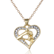 Hand in Hand Necklace Crystal Necklaces Mommy And Baby Hand Jewelry with  H