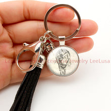 Leonardo Da Vinci Pregnant Mom keychain alloy key ring tassel keychains mot