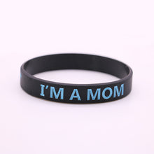 LUKENI Hot Sale Fashion I AM A DAD/MOM Silicone Wristband Black Silicone Ru