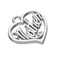 Skyrim 20Pcs Carved Word Mother Heart Charm Pendant  DIY Necklace Jewelry M