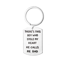 3Pcs/Set DAD MOM Necklace Keychain Set Carved Letter Love Best Gift For Fat
