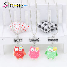Mom And Kids BFF Jewelry 3pcs/Set Best Friends Charm Cute Owl Pendants Neck