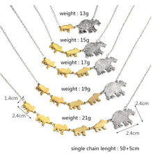 2017 Newest Mom Bear and Baby Bear Chain Choker Neclaces For Women Statemen