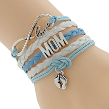 infinity love mom bracelet 3pcs/lot hot sale mom love kids bracelet footspr