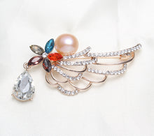 Fashion Jewelry Graceful Cubic Zircon Rhinestone Brooch Natural Real White