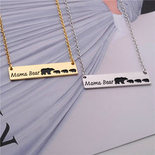 Hot sale Mama Bear Necklace Bar Necklace Bear Baby Necklace For Mom Gift Mo