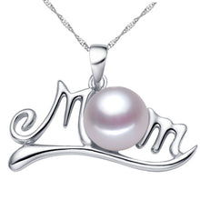 2017 Ball shape Simulated pearl pendant necklace letter mom necklace for  M