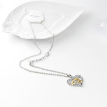 Mothers Day Gift Mother Baby Hand Holding Love Hollow Heart Pendant Necklac