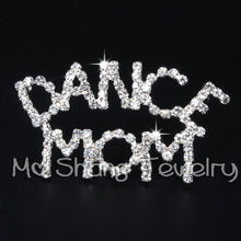 DANCE MOM Brooch Pins CHEER GRANDMA Large Rhinestone Brooch For Women Gift