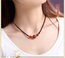 Ethnic Necklace Vintage Round Beads Jewelry Chinese Wind Clavicle Chain Jew