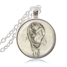 Fetus Necklace Leonardo  Drawing Pendant Artist Doctor Midwife Pregnant Mom