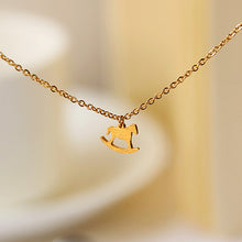 Fashion Horse Pendant Necklace for Women Girl Mom Gifts Stainless Steel Hob