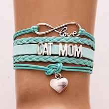 Drop Shipping Infinity Love Heart Charm Dog Mom/Cat Mom Bracelet & bangles