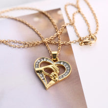 2017 New Silver Gold Crystal Heart Charms Necklace Mom Gift Mother's Day Gi