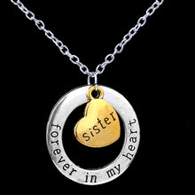 XIAOJINGLING Christmas Day Forever in My Heart Memory Necklace Alphabet Let