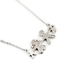 DIANSHANGKAITUOZHE Gros Collier Plastron Femme Charm Mom Dad and Baby Famil