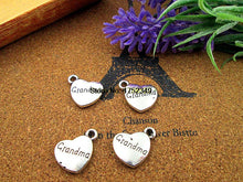 36pcs 18*15mm silver heart Charms,dad,mom,son,daughter,sister,broher,uncle,
