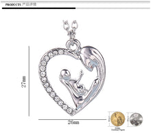 mother and baby jewelry Maternity Jewelry for Women Mom Gift Heart Crystal