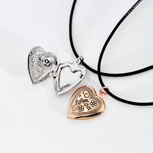 Fashion Locket Choker Necklace Pendant with photo locket can open black lea