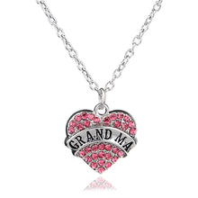 Heart Shape Clear Blue Crystal Mom Grandma Mimi Faith Teacher Blessed Penda