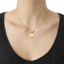 Mom Jewelry   Mother's Disc and Birthstone Necklace Personalized Nameplate
