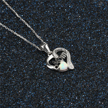 MiLaTu Mom Gift 925 Sterling Silver Opal & CZ Stone Choker Necklace Best Wo