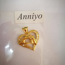 Anniyo Mom Loves Baby Necklaces for Women/Girls Hand in Hand Gold Color Cha