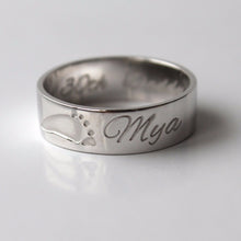 Personalized New Born Baby's Birth Date With Footprint Sterling Silver Baby