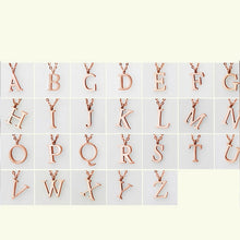 New Personalized Tiny Rose Gold Capital Letter Pendant Necklace Initial Nam