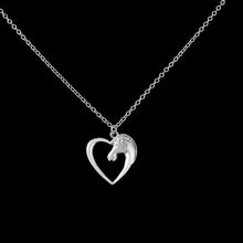 Jisensp Fashion Jewelry Accessory Horse in Heart Necklace for Women Mom Gif