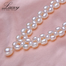 Freshwater bridal natural multilayer Choker double pearl necklace women,whi