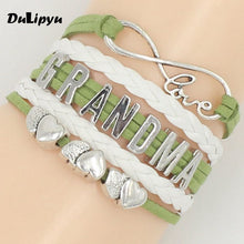 Drop Shipping Infinity Love Customised Text Bracelets Bangles Heart Charm H