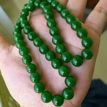 Hetian 8 mm Green beads Wafer Necklace Cool Necklace Accessories Beads Neck