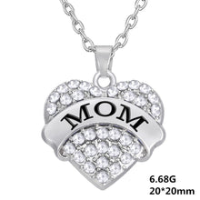 my shape 2017 Fashion Pink Mom Crystal Heart Necklace&Pendants Big Litter S