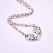 Silver Plated Mother Daughter Necklace Silver Heart Love Mom Necklaces & Pe