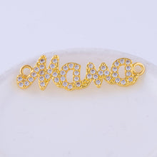 Aliexpress Dropshipping Micro Pave Zircon Russian Mama Charms Connector For