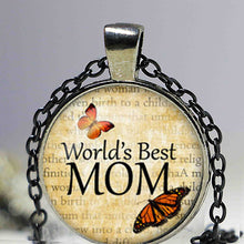 World's Best Mom Necklace Mother's day Jewelry Glass Dome Pendant Necklace