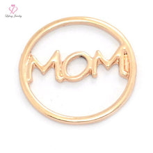 2016 New Cute 22mm Silver Mom Floating Window Plates 3 COLOR For 30mm Livin