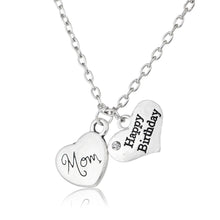 Bespmosp Family Double Heart Mom Dad Sister Grandma Son Uncle Pendant Neckl