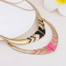2017 Rose Dark Blue Statement Necklace Women Gold Color Chain Chunky Neckla