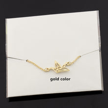 Minimal Paper Crane Bracelets Women Boho Jewelry Feminina Stainless Steel C