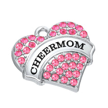 my shape 5pcs a lot rhodium plated sporty cheer mom word charm-in Charms fr