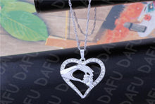 Mom Necklace Mother Love Baby Child Heart Pendant Mothers Day Necklace Chea