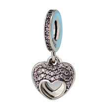 Real 925 Sterling Silver Love You BEST MOM Heart of Love Charms Bead Fit Or
