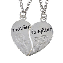 LASPERAL Mother's Day Gifts for Mom Kids Silver Color Heart Necklace Fashio