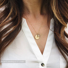 Personalised Gold Double Disc Charms With Names Custom Engraved Necklaces P