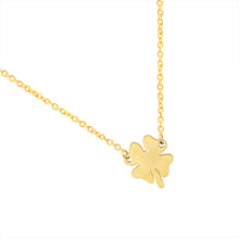 Four Leaf Clover Necklace Women Boho Jewelry Stainless Steel Irish Faith Sp
