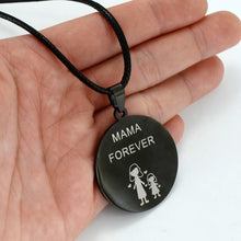 Anniyo Mom Gift MAMA FOREVER Pendant Necklace Rope Chain,Wholesale Stainles